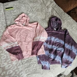 Pink tie dye hoodies